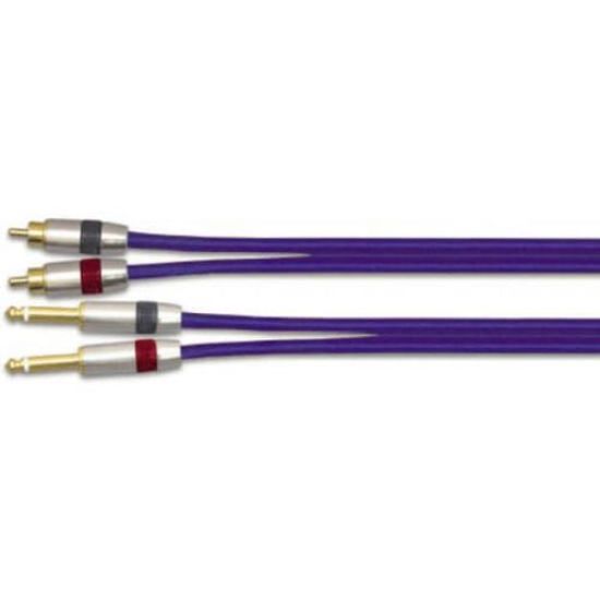 Picture of 2 x RCA To 2 x Jack Shielded Cable - 2m