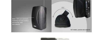 Picture of 20W Wall Mount Speaker with Power Tap - Black