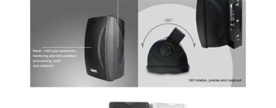 Picture of 20W Wall Mount Speaker with Power Tap - Black