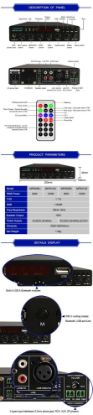 Picture of 120W Ultra-thin Digital Mixer Amplifier with USB & Bluetooth
