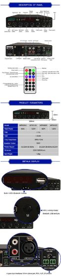 Picture of 120W Ultra-thin Digital Mixer Amplifier with USB & Bluetooth