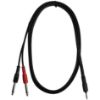 Picture of 1M Stereo Mini Jack to 2 x 1/4" Mono Jack