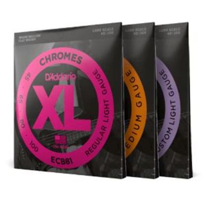 Picture of D'ADDARIO Flat Wound Chrome Bass Strings 045-100