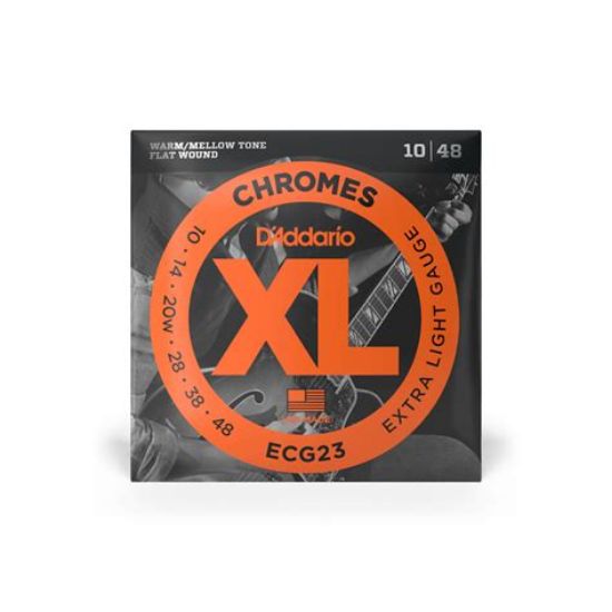 Picture of D'ADDARIO Flat Wound Chrome Guitar Strings 010-048