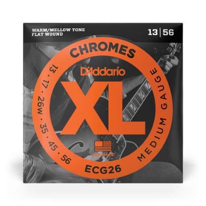 Picture of D'ADDARIO Flat Wound Chrome Guitar Strings 013-056