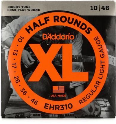 Picture of D'ADDARIO XL Half Round Stainless Steel Guitar Strings 010-046