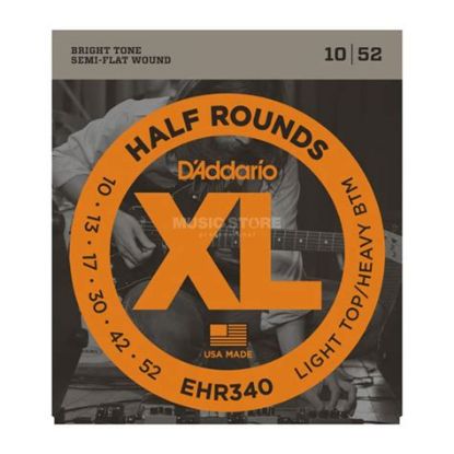 Picture of D'ADDARIO XL Half Round Stainless Steel Guitar Strings 010-052