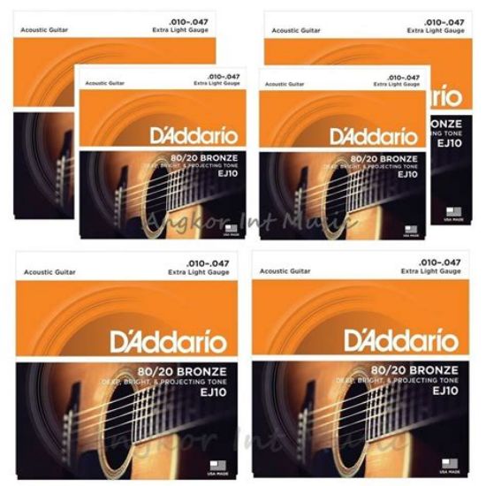 Picture of D'ADDARIO 80/20 Bronze Round Wound Acoustic Guitar Strings 010-047