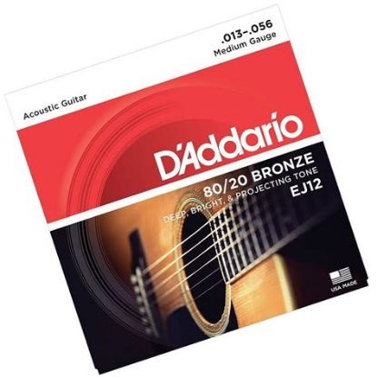 Picture of D'ADDARIO 80/20 Bronze Round Wound Acoustic Guitar Strings 013-056
