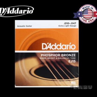 Picture of D'ADDARIO Phosphor Bronze Round Wound Acoustic Guitar Strings 010-047