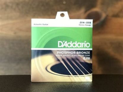 Picture of D'ADDARIO Phosphor Bronze Round Wound Acoustic Guitar Strings 014-059