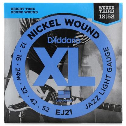 Picture of D'ADDARIO Nickel Wound Jazz Electric Guitar Strings 012-052