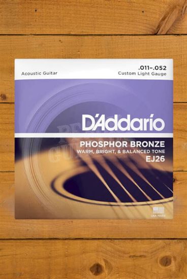 Picture of D'Addario Phosphor Bronze Round Wound Acoustic Guitar Strings 011-052