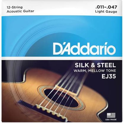 Picture of D'ADDARIO Silk and Steel 12 String Acoustic Guitar Strings 011-047