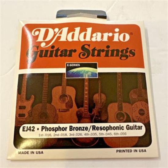 Picture of D'ADDARIO Phosphor Bronze Resophonic Guitar Strings 016-056