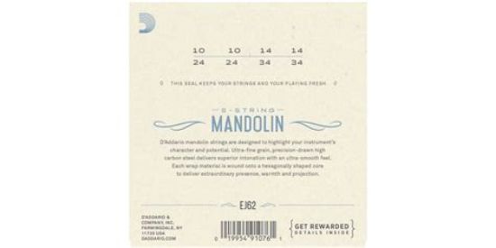 Picture of D'ADDARIO Mandolin 80/20 Bronze Strings