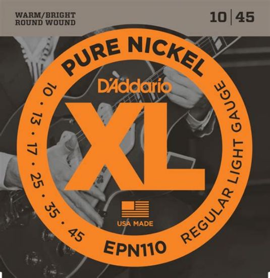 Picture of D'ADDARIO Pure Nickel Round Wound Regular Light Electric Guitar Strings 010-045