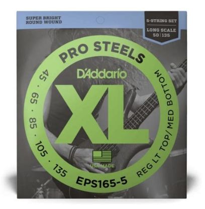 Picture of D'ADDARIO ProSteels Round Wound 5-String Bass Strings 045-135