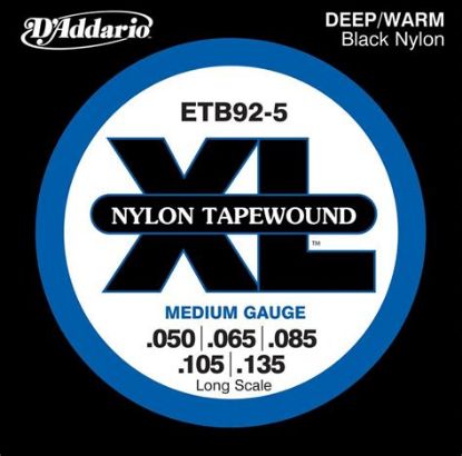 Picture of D'ADDARIO Nylon Tapewound 5-String Bass Strings 050-135