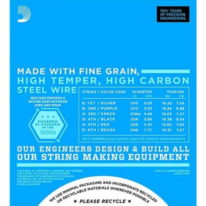 Picture of D'ADDARIO Nickel Round Wound Regular Light Wound 3rd Electric Guitar Strings 010-046