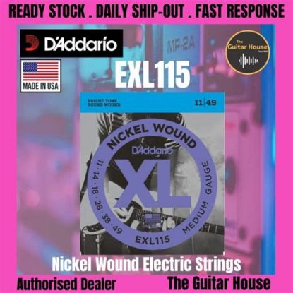 Picture of D'ADDARIO Nickel Round Wound Blues/Jazz Rock Electric Guitar Strings 011-049