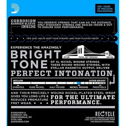 Picture of D'ADDARIO Nickel Round Wound Blues/Jazz Rock Wound 3rd Electric Guitar Strings 011-049