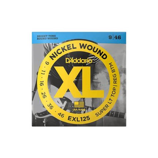 Picture of D'ADDARIO Nickel Round Wound Super Light Top Regular Bottom Electric Guitar Strings 009-046