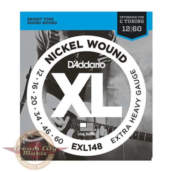 Picture of D'ADDARIO Nickel Round Wound Extra Heavy Electric Guitar Strings 012-060
