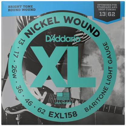 Picture of D'ADDARIO Nickel Round Wound Baritone Light Electric Guitar Strings 013-062