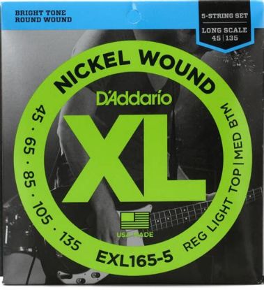 Picture of D'ADDARIO Nickel Round Wound 5-String Bass Strings 45-135