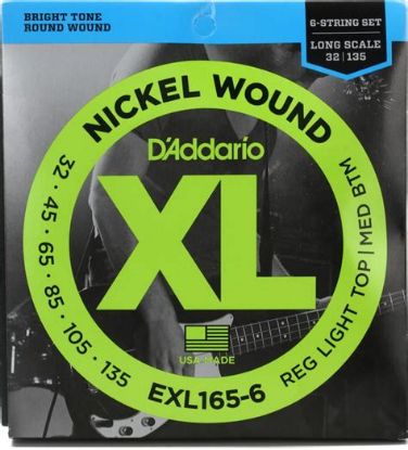 Picture of D'ADDARIO Nickel Round Wound 6-String Bass Strings 032-135