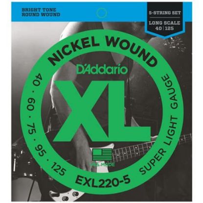 Picture of D'ADDARIO Nickel Round Wound 5-String Bass Strings 040-125