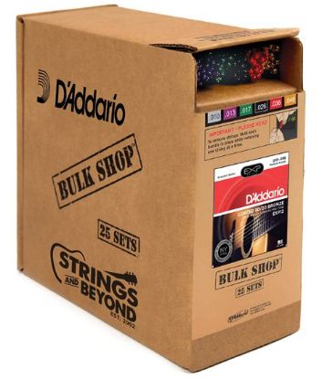 Picture of D'ADDARIO 25 Set EXP Coated 80/20 Bronze Acoustic Guitar String Bulk Pack 012-053