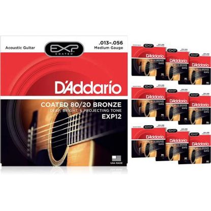 Picture of D'ADDARIO EXP Coated 80/20 Bronze Acoustic Guitar Strings 013-056