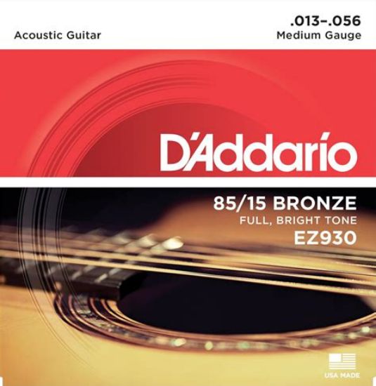 Picture of D'ADDARIO 85/15 Bronze Round Wound Acoustic Guitar Strings 013-056
