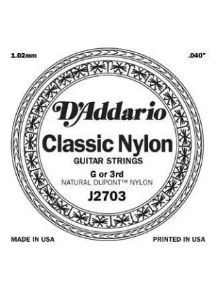 Picture of D'ADDARIO Classic Nylon Single G Guitar String