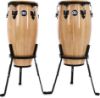 Picture of MEINL Percussion Headliner Series 11" & 12" Wood Conga Set Incl. Basket Stands - Natural