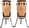 Picture of MEINL Percussion Headliner Series 11" & 12" Wood Conga Set Incl. Basket Stands - Natural