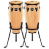 Picture of MEINL Percussion Headliner Series 11" & 12" Wood Conga Set Incl. Basket Stands - Natural
