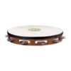 Picture of MEINL Percussion Wood Tambourine Headed 1 Row Steel Jingles - African Brown