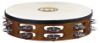 Picture of MEINL Percussion Wood Tambourine Headed 2 Rows Steel Jingles - African Brown