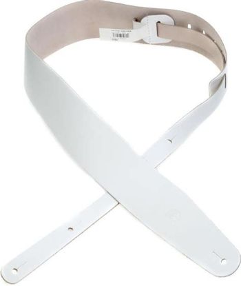 Picture of Basic Leather Guitar Strap - White