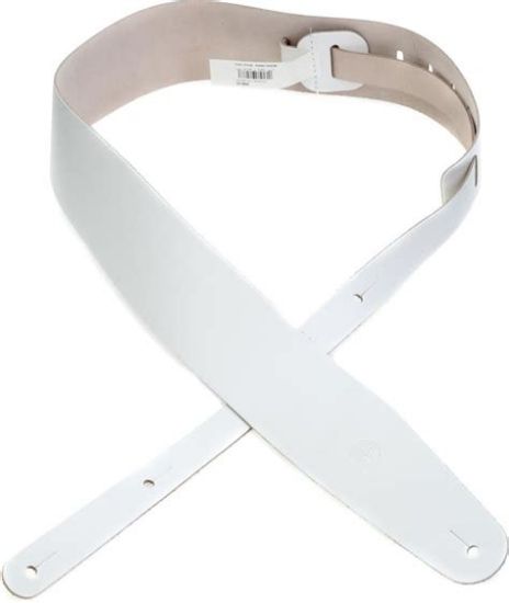 Picture of Basic Leather Guitar Strap - White