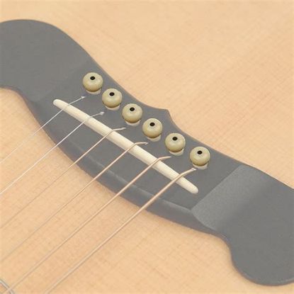 Picture of Planet Waves Plastic Bridge Pins + 1 Plastic End Pin - Ivory with Ebony Dot
