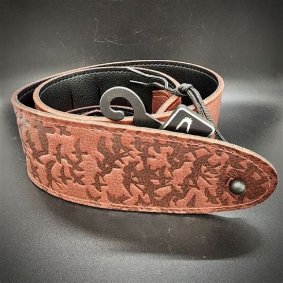 Picture of PRS Accessories Strap 2.5" Leather Bird Swarm - Rust