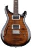 Picture of PRS SE Custom 22 Semi-Hollow Black Gold Sunburst Violin Top Carve