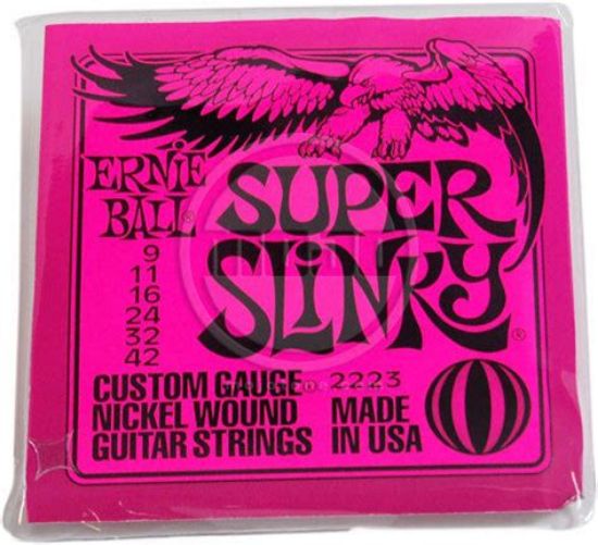 Picture of Ernie Ball Strings Electric Nickel Super Slinky (Pink) 9 - 42