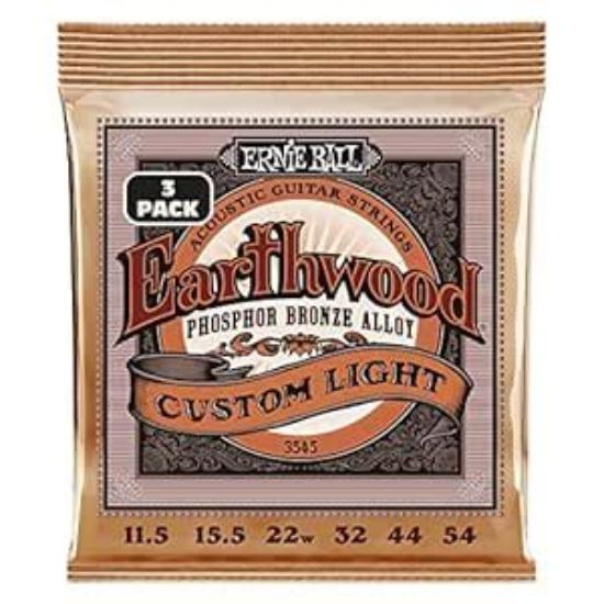 Picture of Ernie Ball Strings Acoustic Custom Light Gauge Earthwood 11.5-54 - 3-Pack