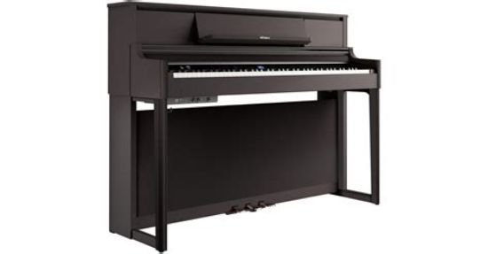 Picture of ROLAND Digital Upright Piano, Dark Rosewood, Includes KSL-5-DR Stand