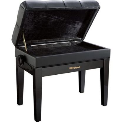 Picture of Roland RPB-500PE Piano Bench w/Storage - Polished Ebony